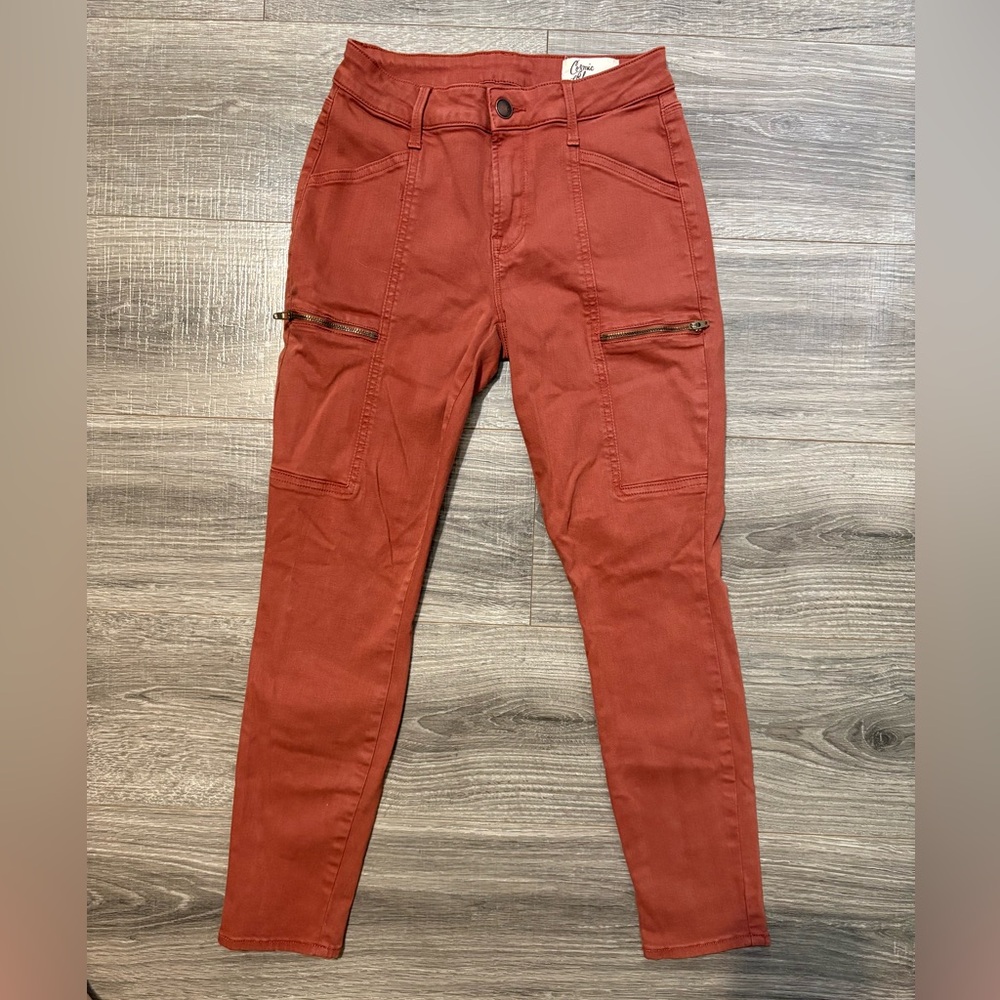 Burnt orange Cosmic Blue Love jeans